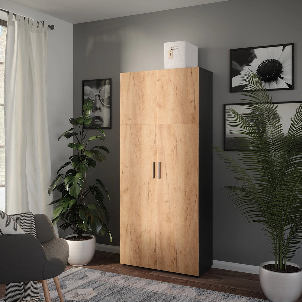 Vicco Armadio universale Antracite/quercia dorata 80 x 183.8 cm