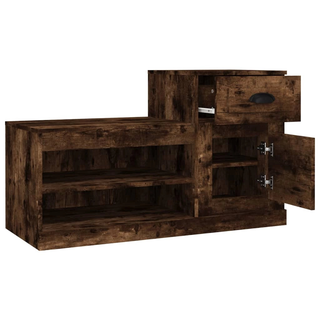 Scarpiera mobiletto portascarpe mobile per ingresso/corridoio/soggiorno 100 x 42 x 60 cm legno ingegnerizzato marrone 02_0021536