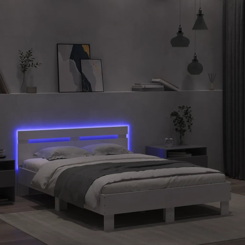 Giroletto con LED senza Materasso Bianco 120x200 cm 3207553