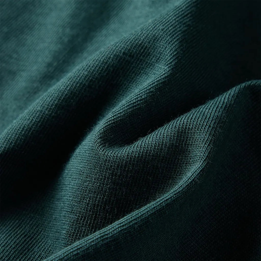 Maglietta da Bambino a Maniche Lunghe Verde Scuro 92 13449