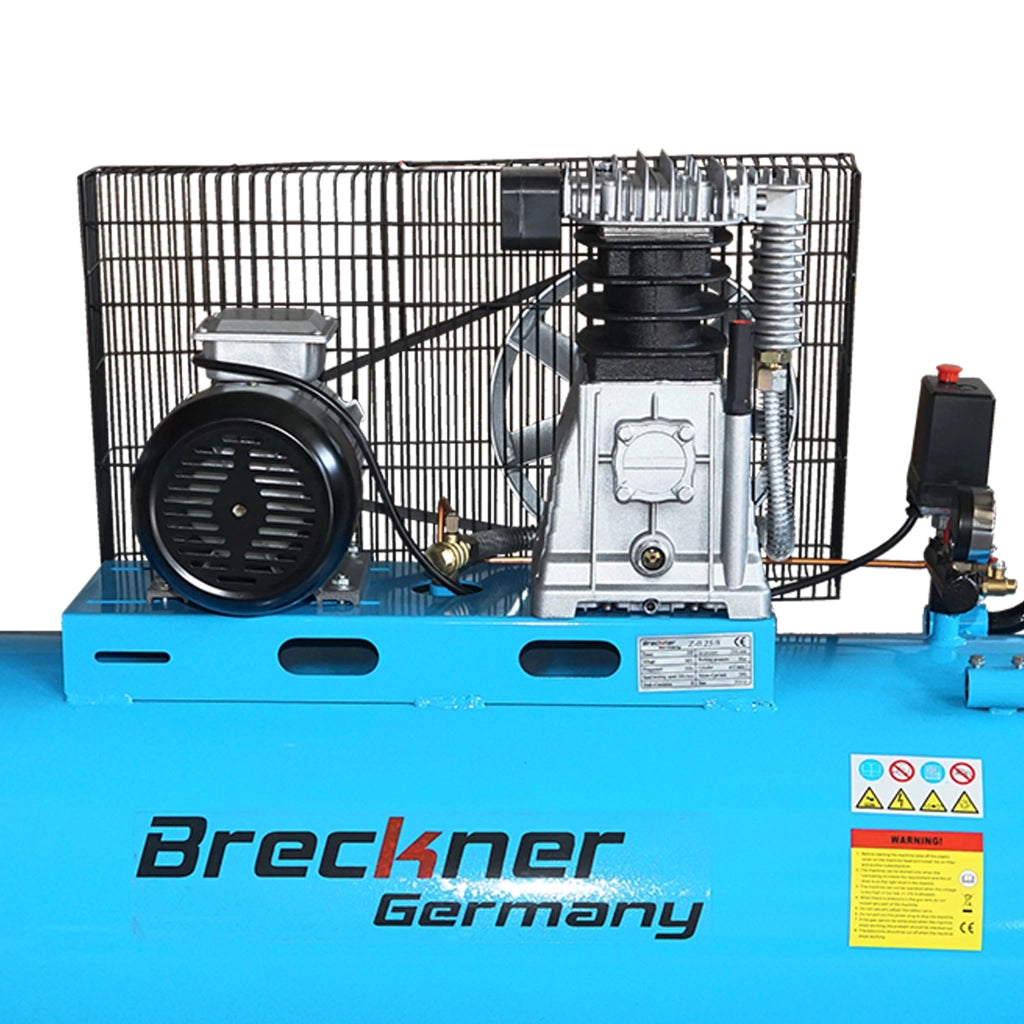 Compressore d'aria 380V, 200L potenza 2,2kW/3HP pressione massima 8 Bar, portata 250L/min Breckner Germany