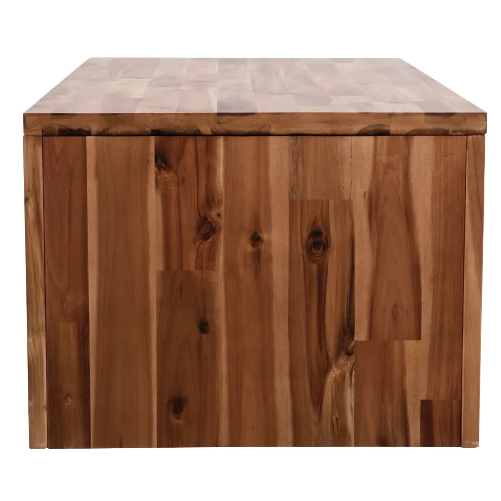 Tavolino da CaffÃ¨ in Legno Massello d'Acacia 90x50x37,5 cm cod mxl 15496