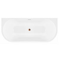 Vasca Bagno A Parete Olimpia 150cm Copritappo cromo