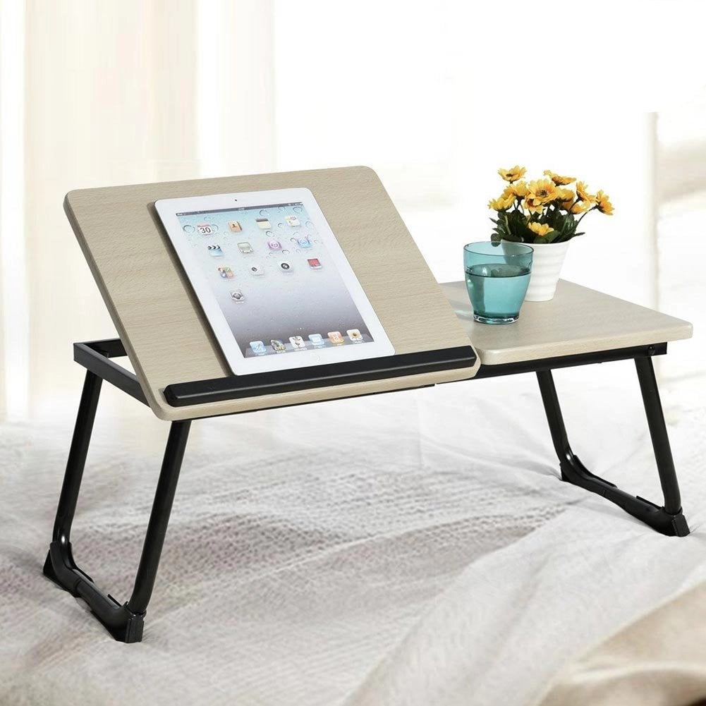 Tavolino Vassoio Pieghevole da Letto Divano 65x30 cm per Notebook PC Laptop