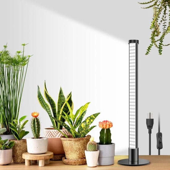 Lampada LED per piante a tutta la gamma spettrale 42 cm lampada in piedi - 20 W 6000 K lampada per coltivazione - 3 modalità di montaggio con piede antiscivolo rotondo per piante da vaso da tavolo