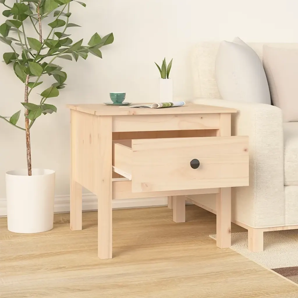 Tavolino 50x50x49 cm Legno Massello di Pino 813794