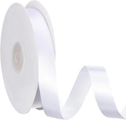 Lint decorativo premium a 15 mm x 50 m in seta bianca