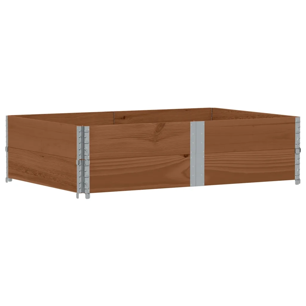 Fioriera | Cassetta per fiori | Vaso da Giardino Marrone 150x100 cm Legno Massello di Pino