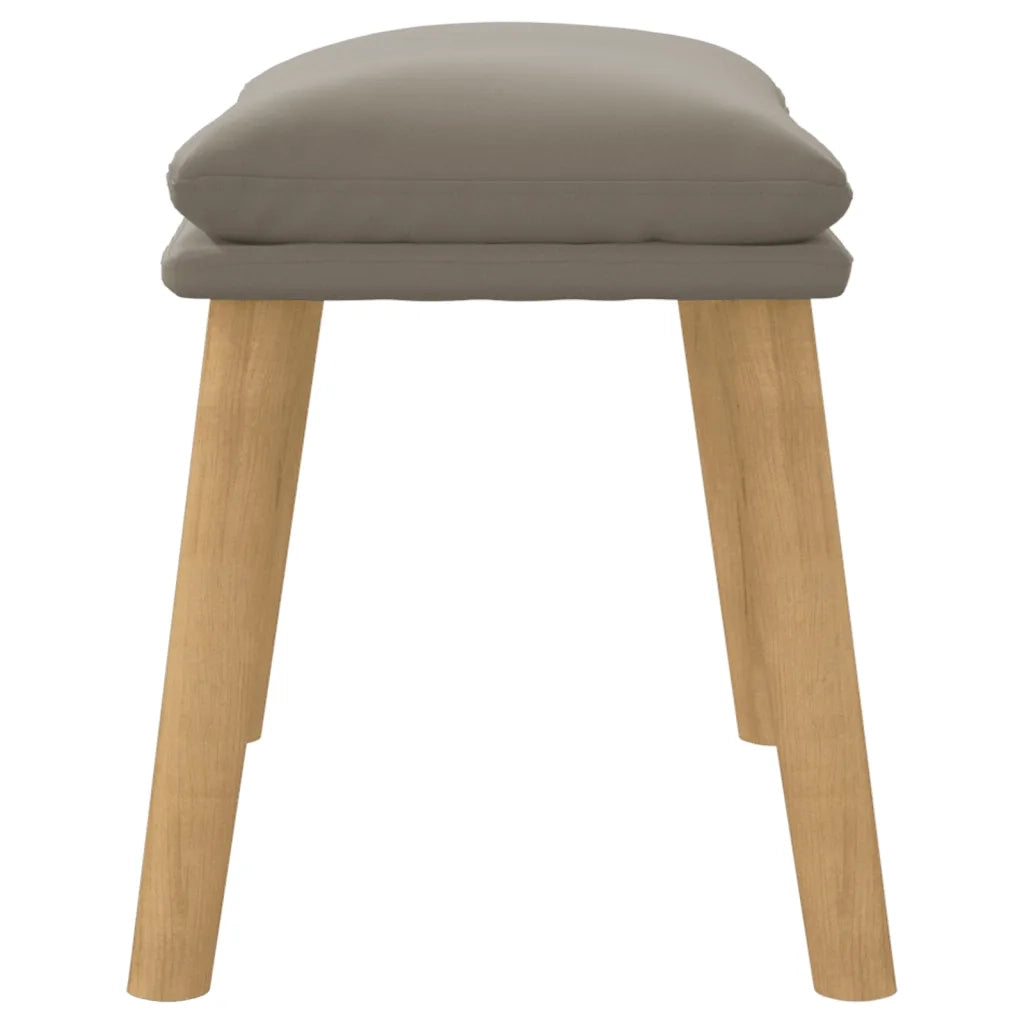Poggiapiedi Grigio Chiaro 45x29,5x35 cm in Velluto 341435