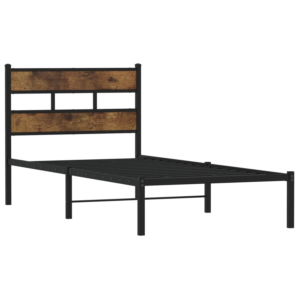 Giroletto senza Materaso in Metallo Rovere Fumo 100x190 cm 4017047