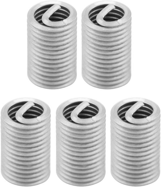 Kit di riparazione a vite 50 pezzi - Accessori a vite - Acciaio inossidabile 304 - Resistentente allo sfregamento - Connessione migliorata - Lunghezza 3D M6 x 1,0 - Accessori a vite per dadi