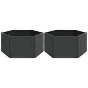 Fioriera aiuola rialzata fioriera aiuola giardino terrazza set da 2 PP antracite 02_0038905