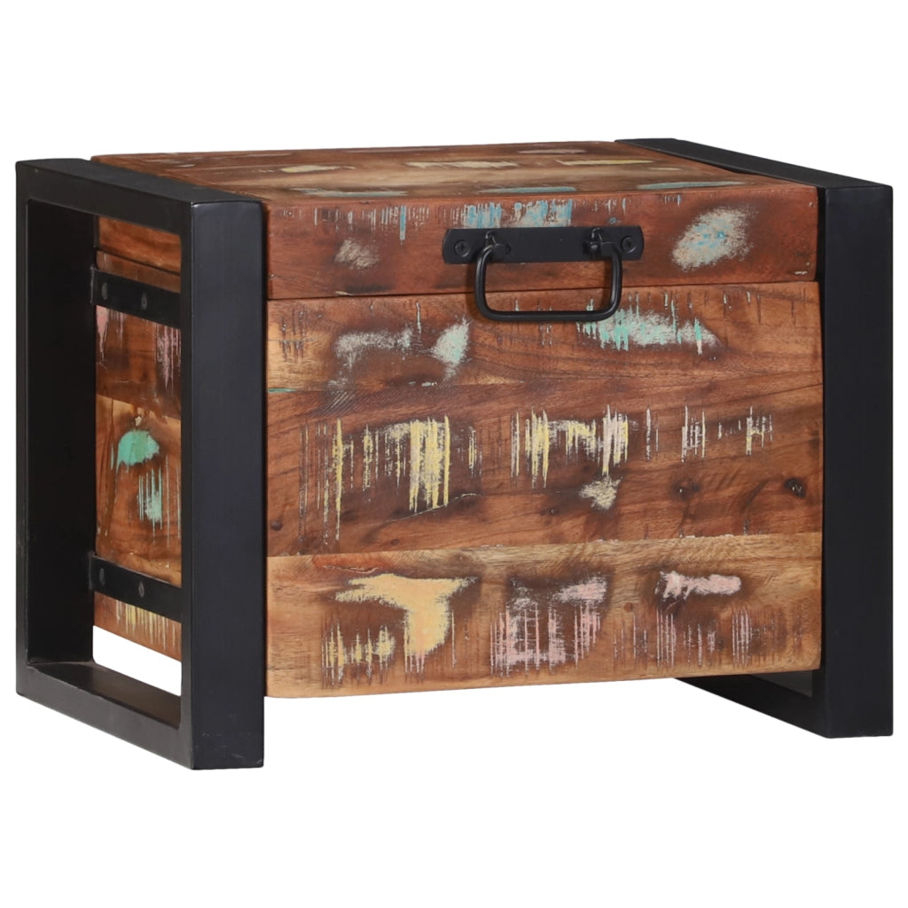 Bauli di stoccaggio 40x30x30cm Legno massello di recupero e metallo