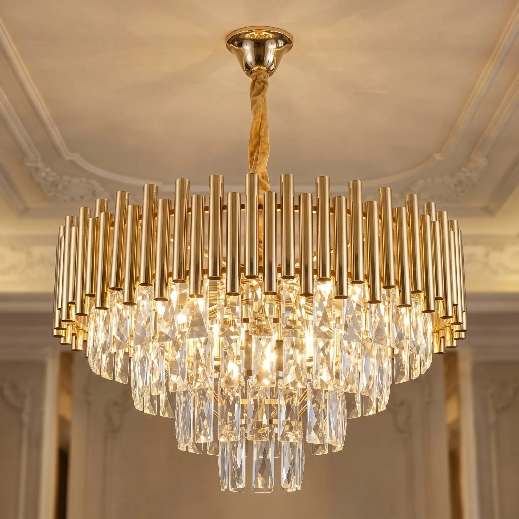 Lampada A Sospensione In Cristallo Swe103-cp Gold