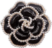 Broche da sposa per donna bambina fiori bouquet party revers giacche cappelli sciarpe corsage abito broches spille decorazioni per donne madre regali nera metallo perla