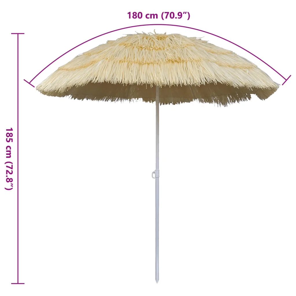 Ombrellone da spiaggia inclinabile stile Hawaii