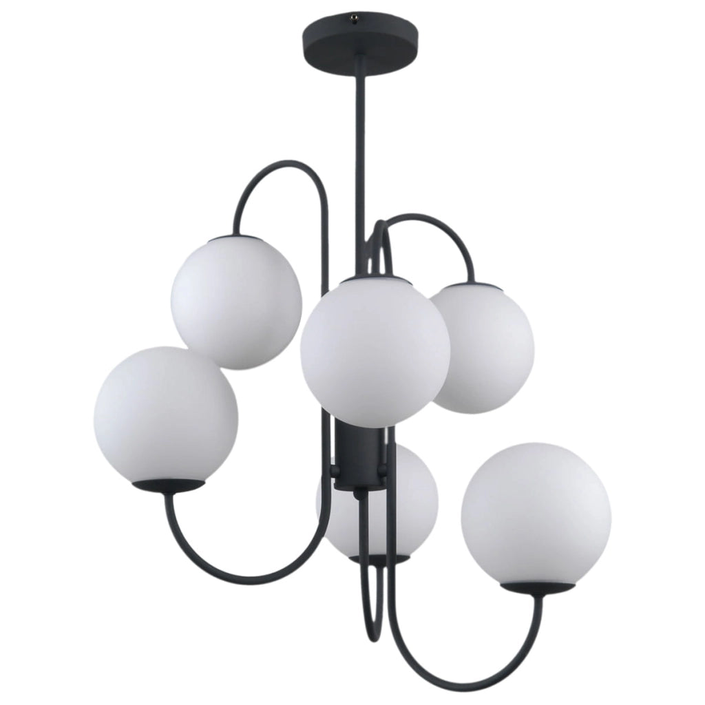 Lampadario Italux Gela industriale nero 6xG9 PND-5500-6-BK