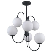 Lampadario Italux Gela industriale nero 6xG9 PND-5500-6-BK