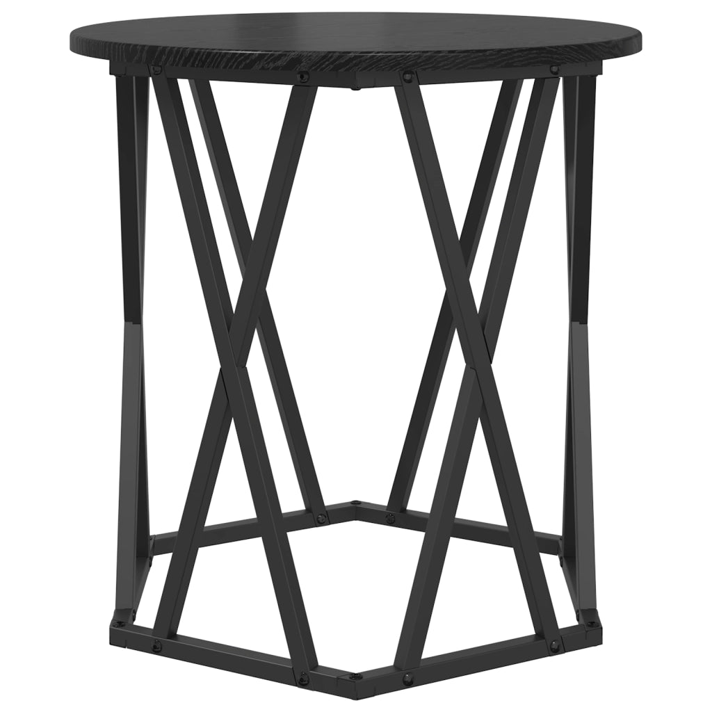 Tavolini 2 pz Nero Rovere Legno Ingegnerizzato