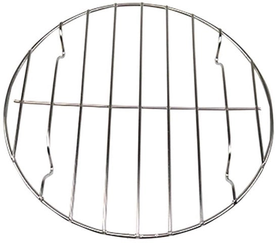 Grill rosto in acciaio inossidabile a 22 cm - ideale per BBQ-pizza e verdure. Resiste al lavaggio in lavastoviglie. Ottimo per carne e pesce.