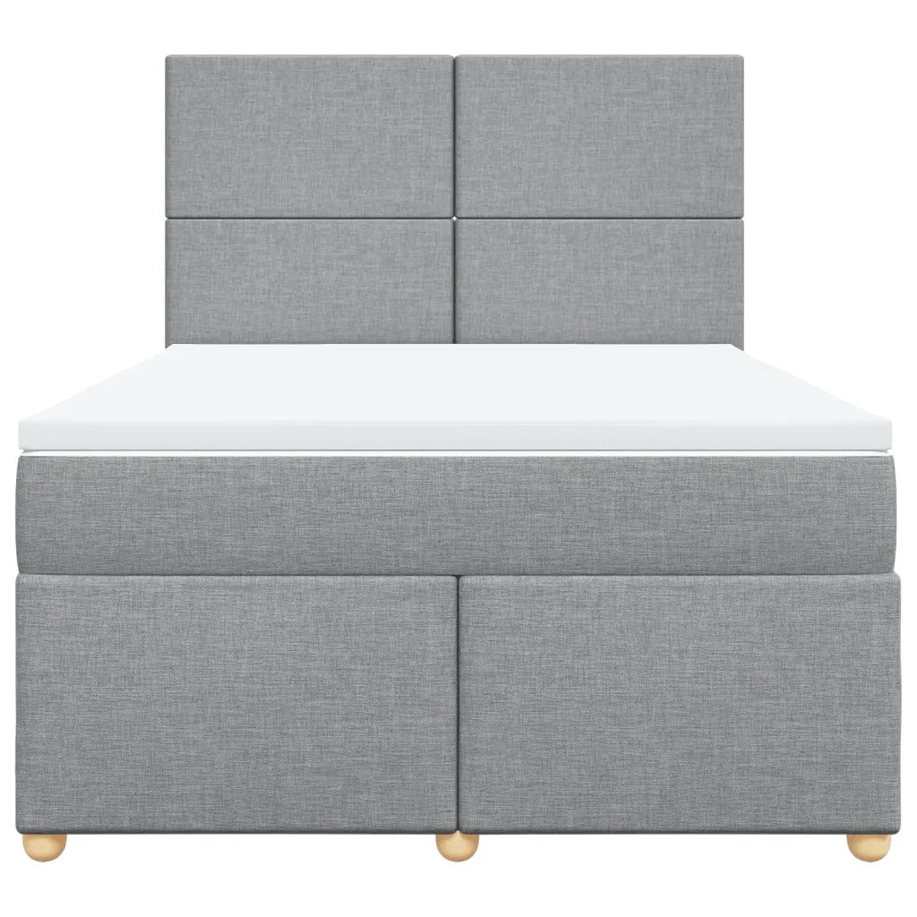 vidaXL Giroletto a Molle con Materasso Grigio Chiaro 140x190cm Tessuto