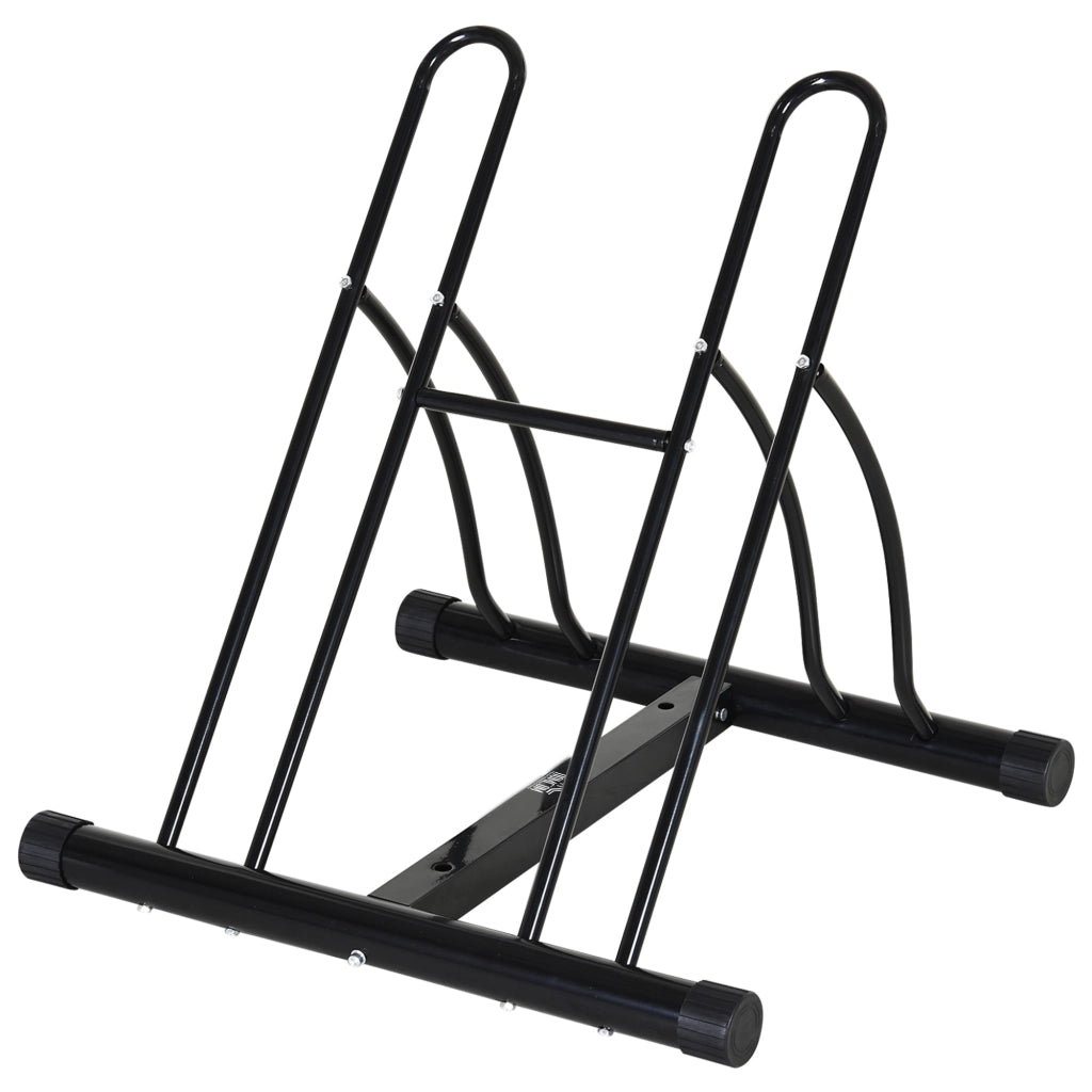 Sostegno Biciclette 2 Posti ¨C zephmum ¨C Nero 60x54x57 cm