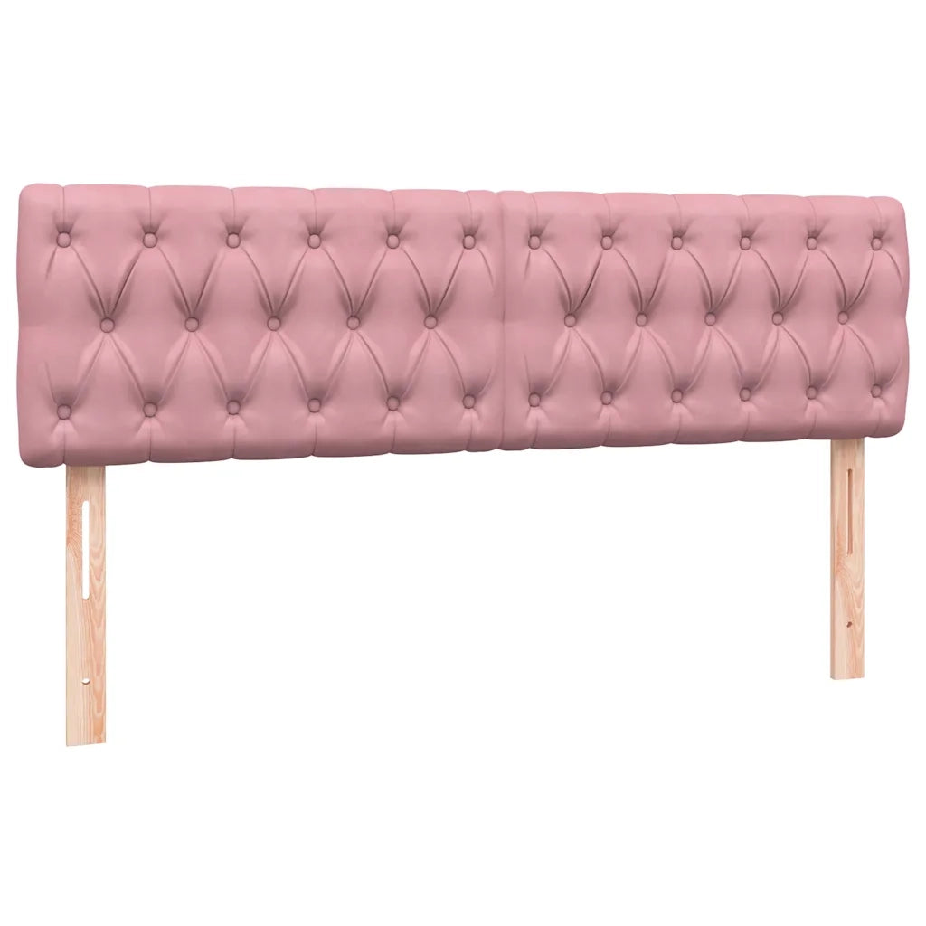 Giroletto a Molle con Materasso Rosa 140x220 cm in Velluto 3317822