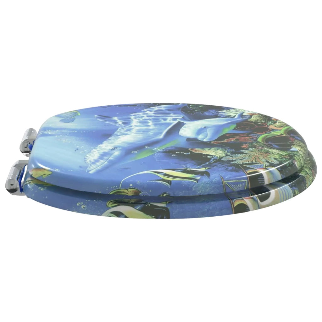 Sedile per toilette con chiusura morbida Blu 44 x 38 cm CFW4983312