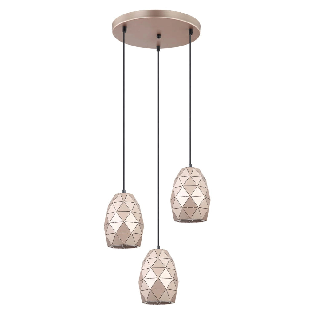 Lampadario Italux Harley moderno oro 3xE27 Ø35 H102cm