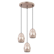Lampadario Italux Harley moderno oro 3xE27 Ø35 H102cm