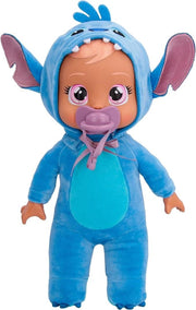 Cry Babies Tiny Cuddles Disney Stitch, Bambola di Peluche ispirata a Stitch di Disney, che Piange Lacrime vere, Giocatto