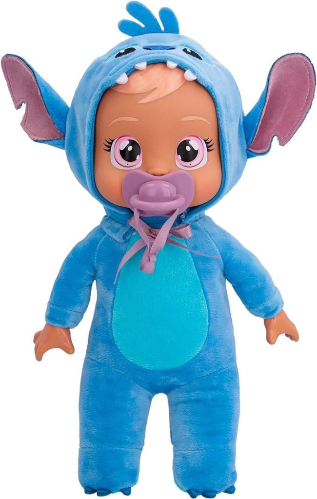 Cry Babies Tiny Cuddles Disney Stitch, Bambola di Peluche ispirata a Stitch di Disney, che Piange Lacrime vere, Giocatto