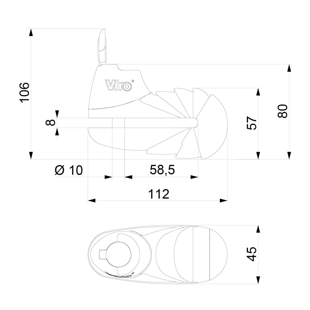 VIRO 155.47 BLOCCA DISCO ARMADILLO D 10 MM CROM- 1,0 pz