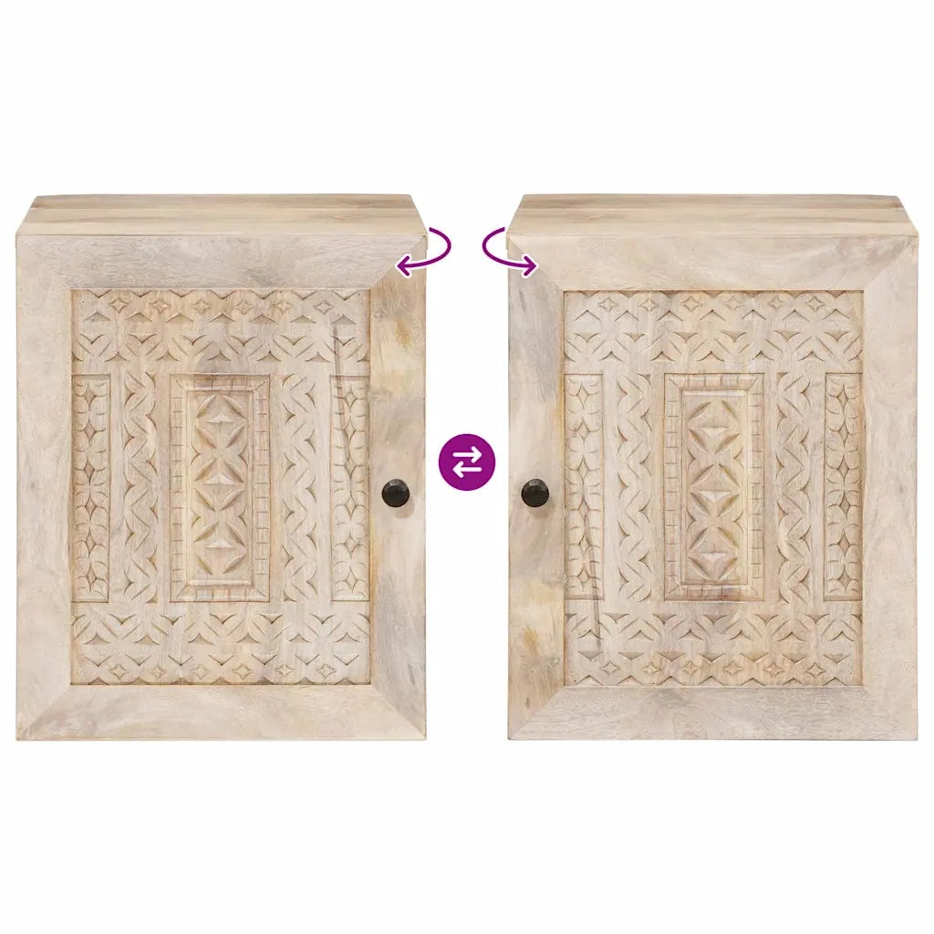 vidaXL Mobile da Bagno Bianco 38 x 33.5 x 160 cm Legno Massiccio Mango