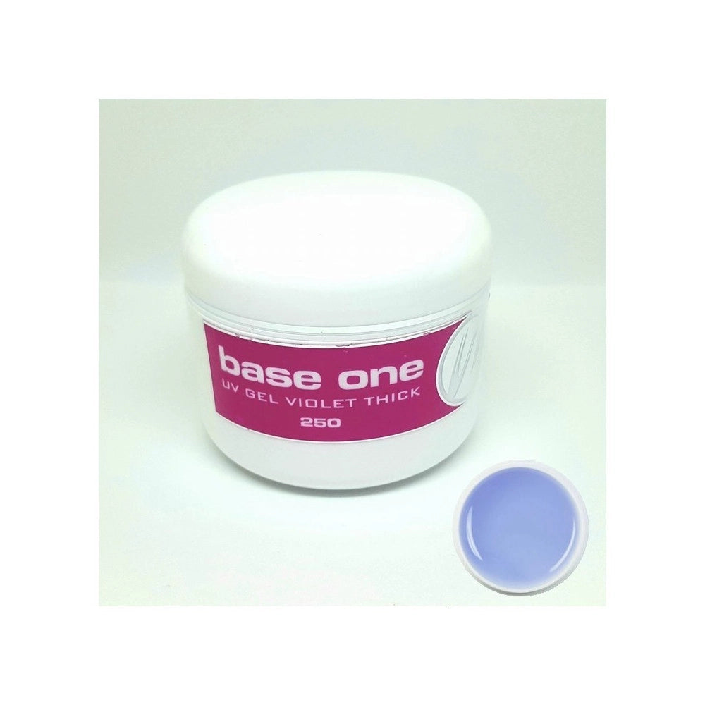 Trade Shop - Gel Costruttore Monofasico Viola Base One Denso Uv 100g Anti Giallo Nail Art -