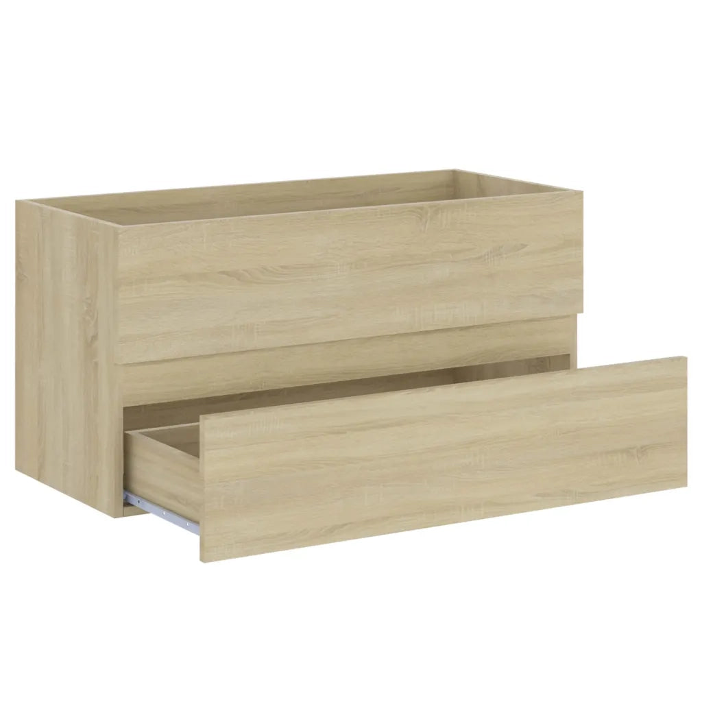 Mobile Lavabo Rovere Sonoma 90x38,5x45 cm in Legno Multistrato 804758