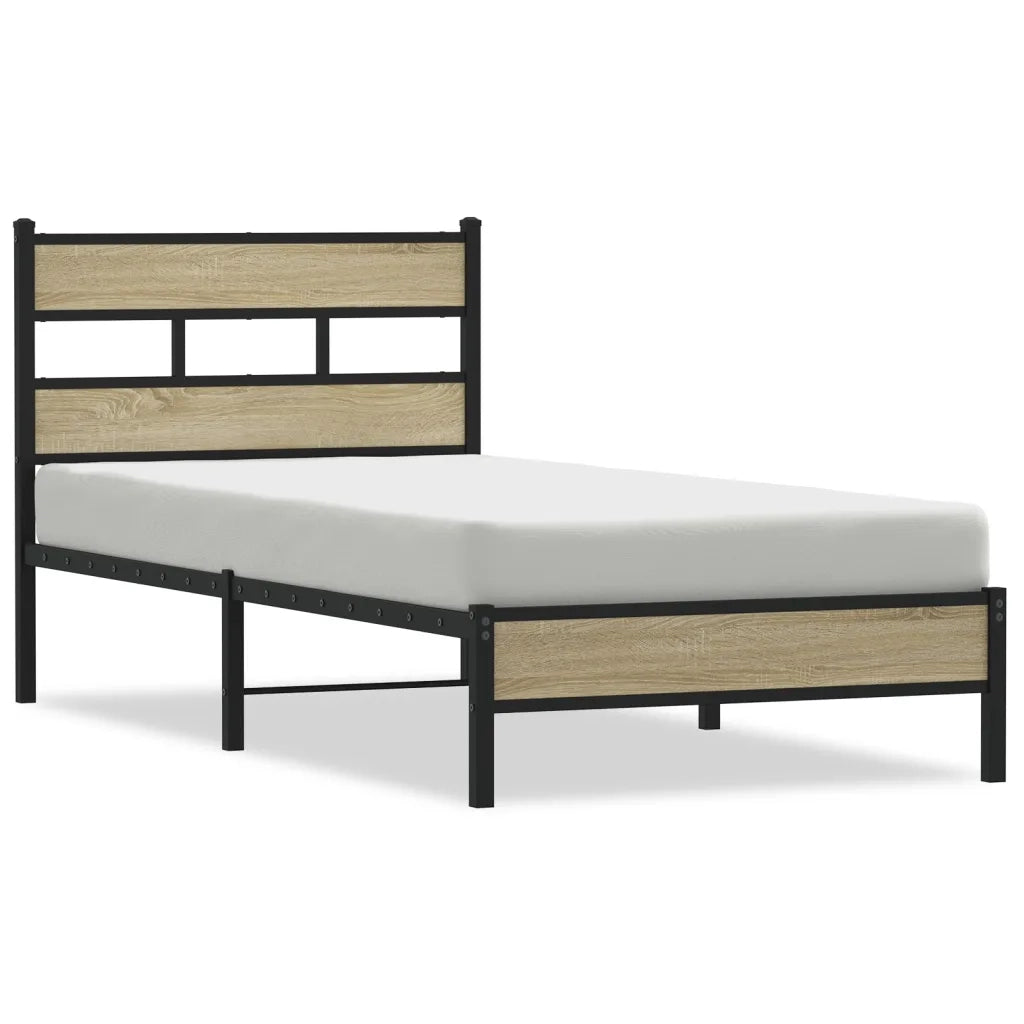 vidaXL Giroletto senza Materasso Rovere Sonoma 100x190cm in Truciolato