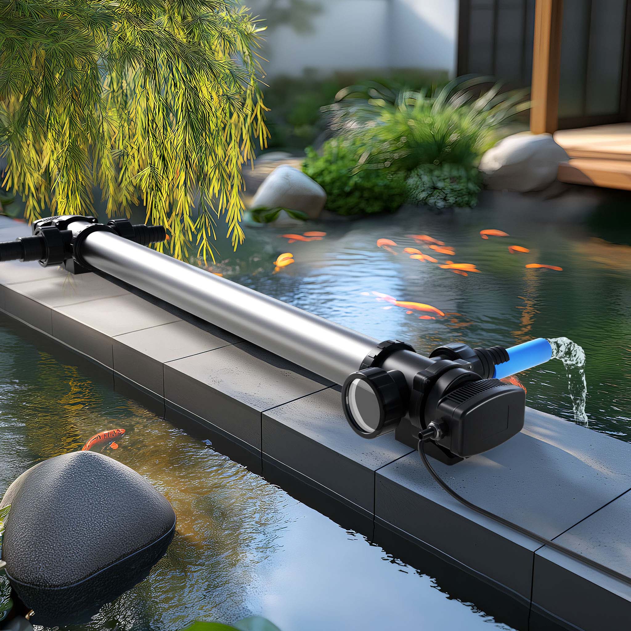 CUV-7110 Chiarificatore in acciaio inox per laghetti 110W Sterilizzatore UV