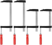 Set di viti a vite di 4 pezzi - Chiavi di spinta con ampiezza di 150 mm/300 mm - Proiezione 80 mm - Acciaio/Nylon - Fissaggio preciso di elementi di legno - Viti a vite