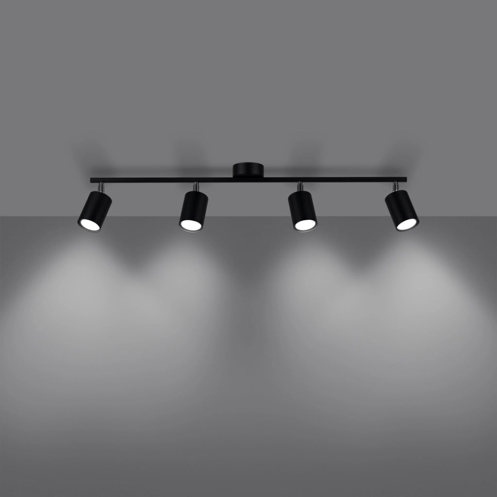 Lampada moderna in acciaio nero GU10 a 4 luci LEMMI Bittersweet Shimmer