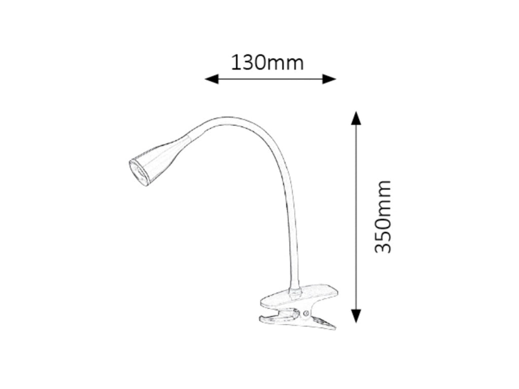 Lampada da scrivania a clip blu LED 4,5W Jeff 4195 Rabalux