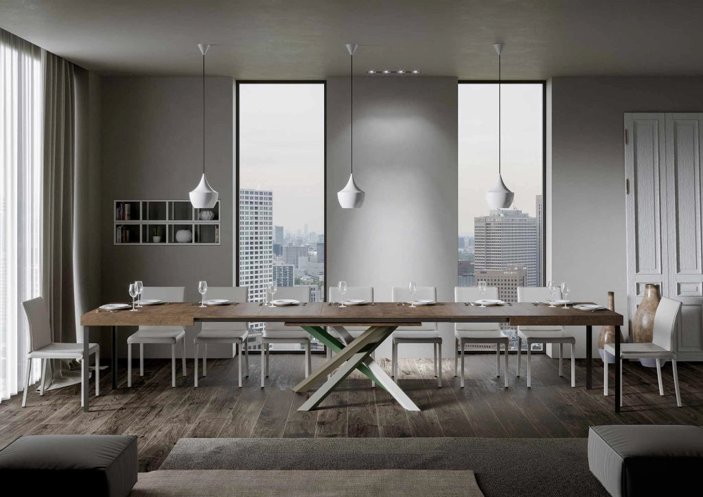 Tavolo allungabile 90x160/420 cm Volta Noce telaio 4/A