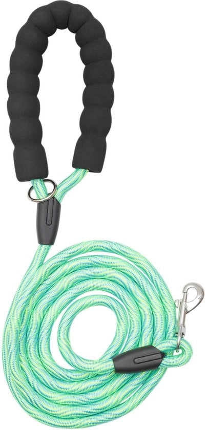 Cinturone per cani 300 cm - Manico rivestito - Cavi riflettenti - Disegno intrecciato rinforzato - Clip regolabile - Sicurezza durante la passeggiata - Cinturino per cani