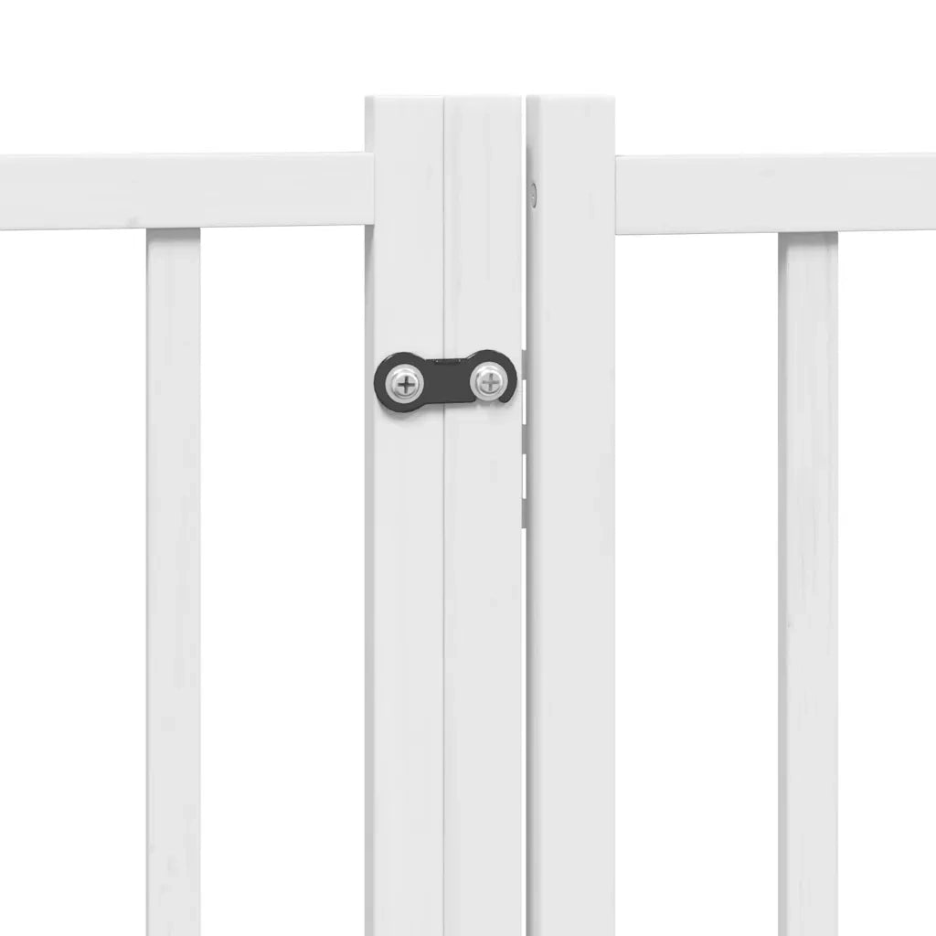 Cancello Cani Porta Pieghevole Bianco 12 Pannelli 600 cm Pioppo CFW8196279