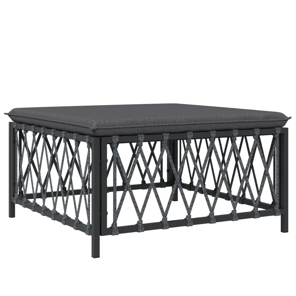 Set Salotto da Giardino 4 pz con Cuscini in Acciaio Antracite 3186853