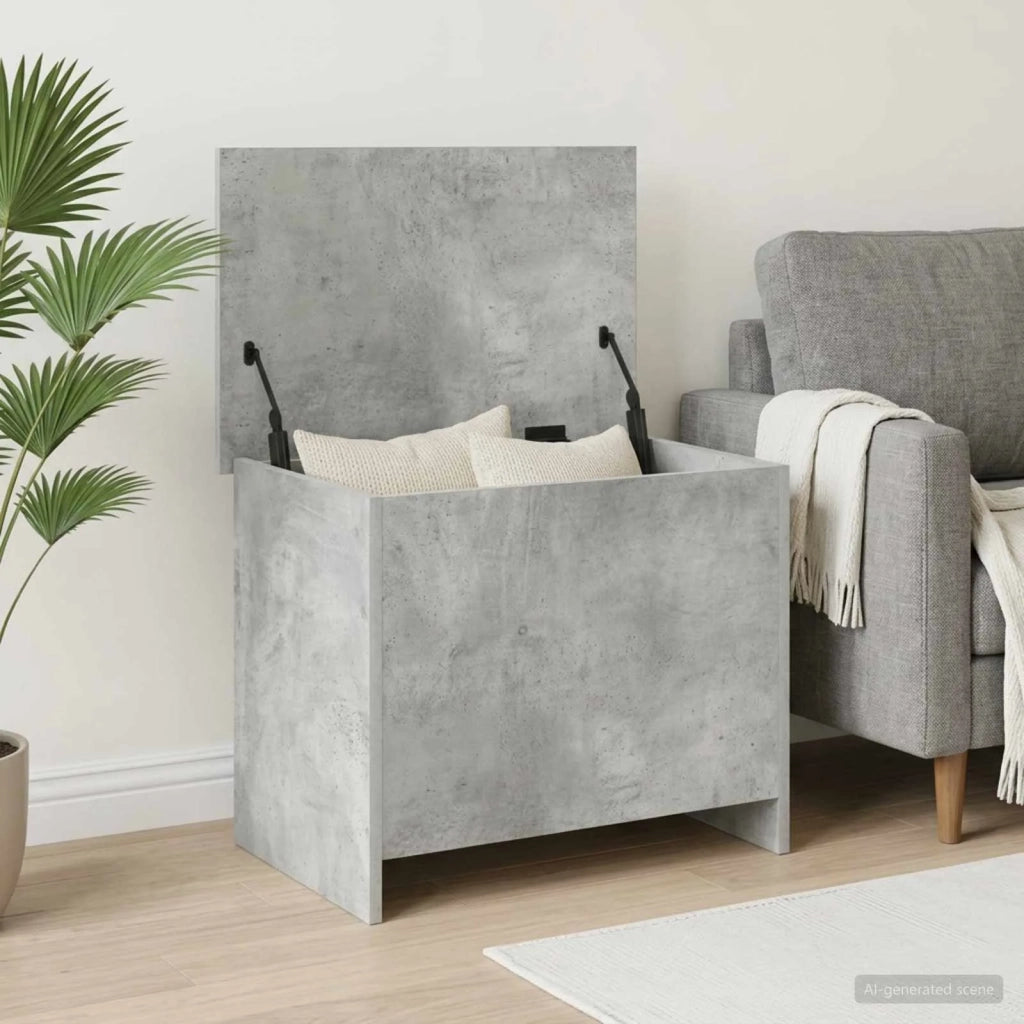 Cassa di stoccaggio Grigio Cemento 60 x 40 x 50 cm 8011254