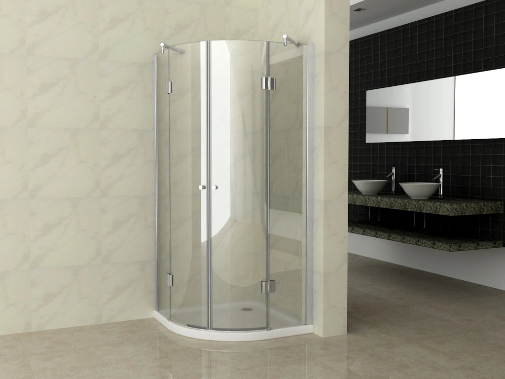 Box doccia semicircolare, due ante battente cristallo 8mm Pura 80x80 cm