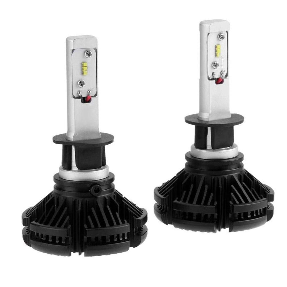 Trade Shop - Coppia Lampade Led Auto Fari H1 X3 Kit Lampadine 50w 6000 Lumen Ip67 -