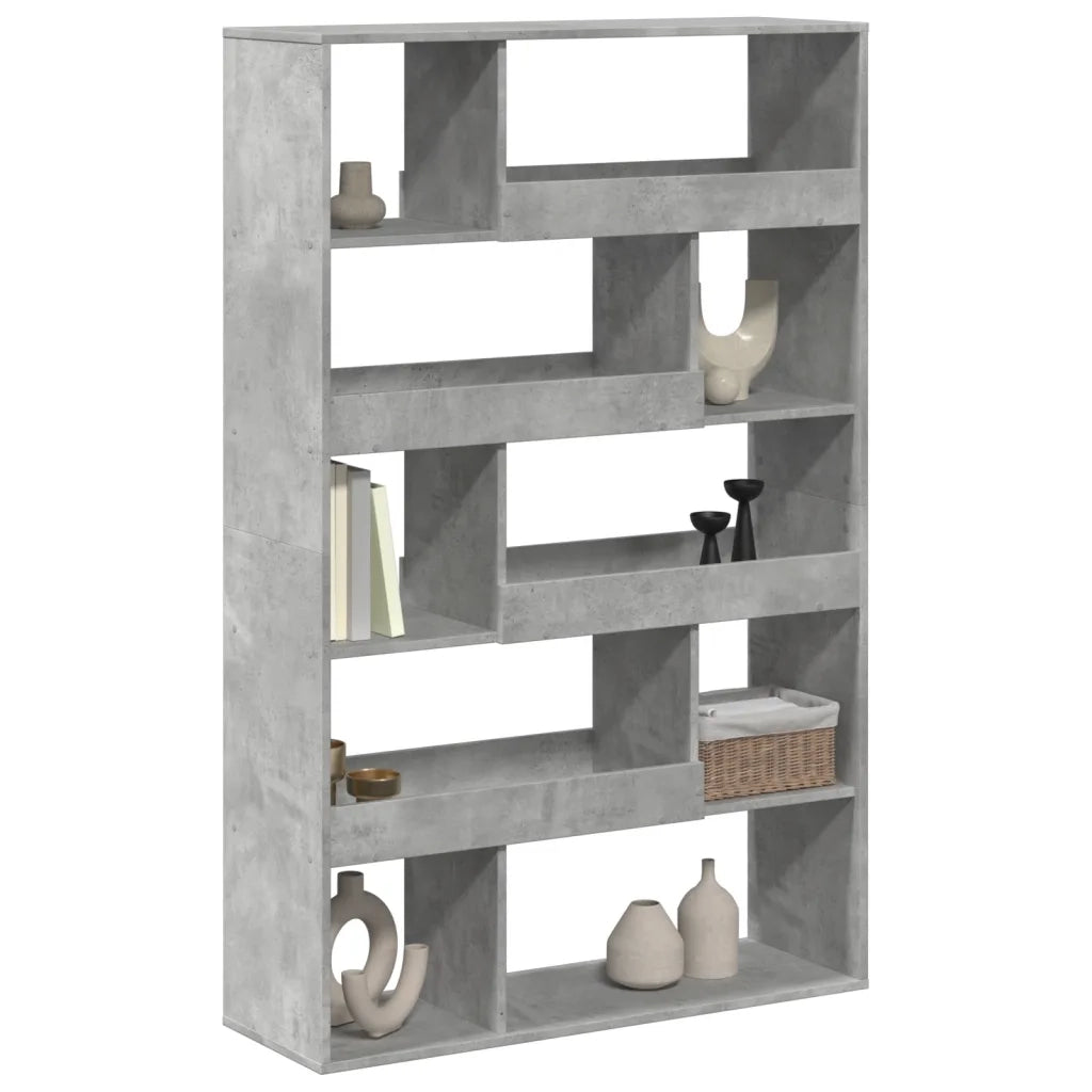 Libreria-Scaffale per Libri-Mobile di Stoccaggio Grigio Cemento 100x33x156,5 cm in Truciolato 990890