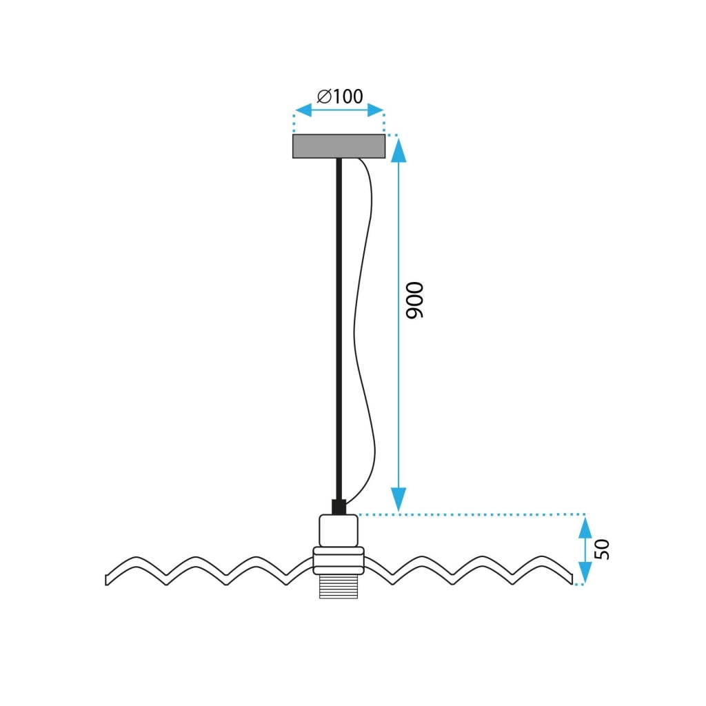 Lampada Da Soffitto APP1456-1CP Blue